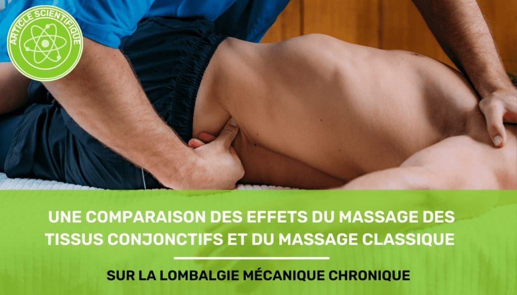article thérapie manuelle massage conjonctifs lombalgie chronique