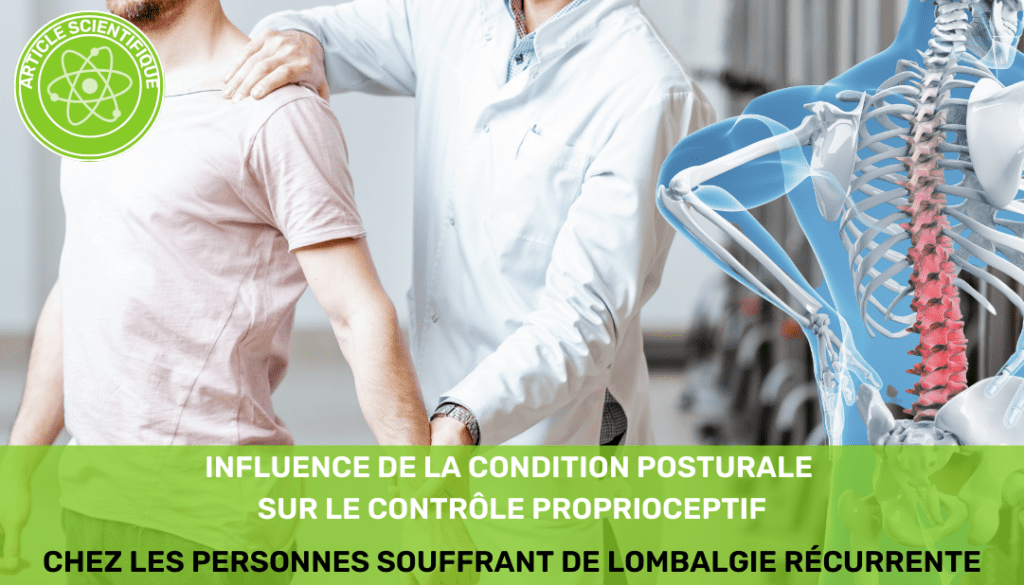Influence de la condition posturale sur le contrôle proprioceptif chez les personnes souffrant de lombalgie récurrente
