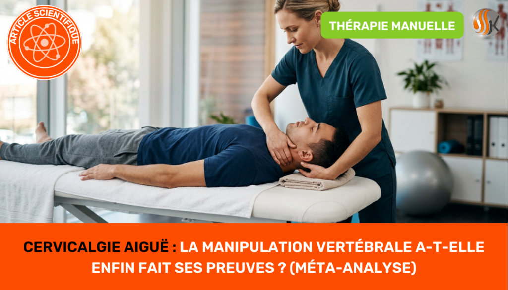 Cervicalgie aiguë la manipulation vertébrale a-t-elle enfin fait ses preuves (méta-analyse)